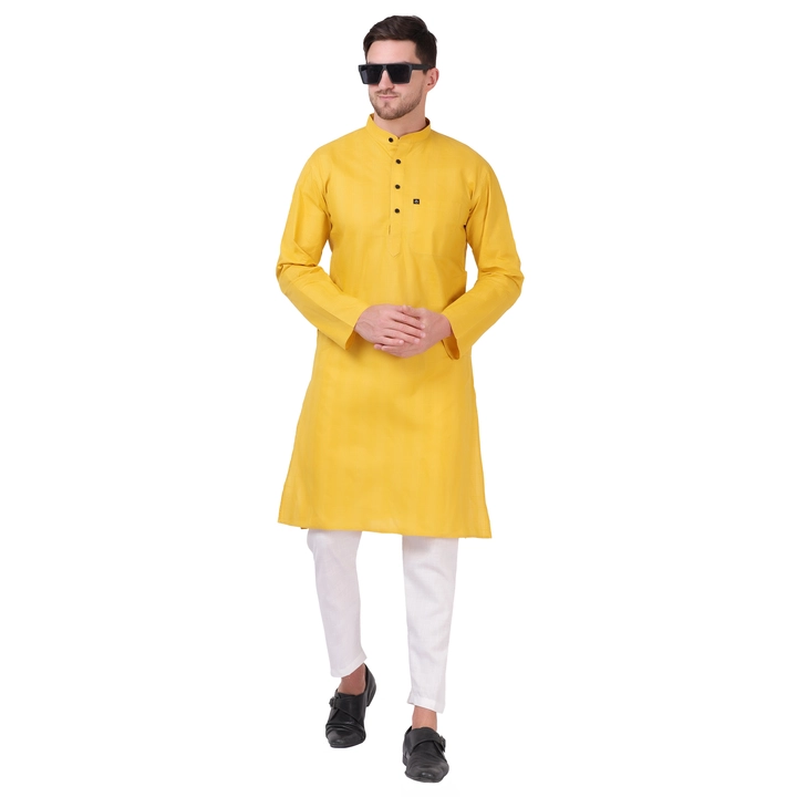 Post image Hey! Checkout my new product called
Men's Fancy Ethnic Kurta cotton with madi.