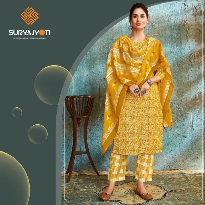 SURYAJYOTI COSMIC VOL 2 CAMBRIC COTTON DRESS COLLECTION uploaded by Soham Enterprise  on 4/5/2023
