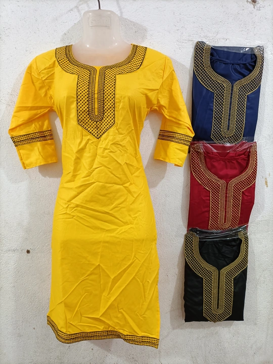 Rayon embroidery kurti for girl uploaded by business on 4/5/2023
