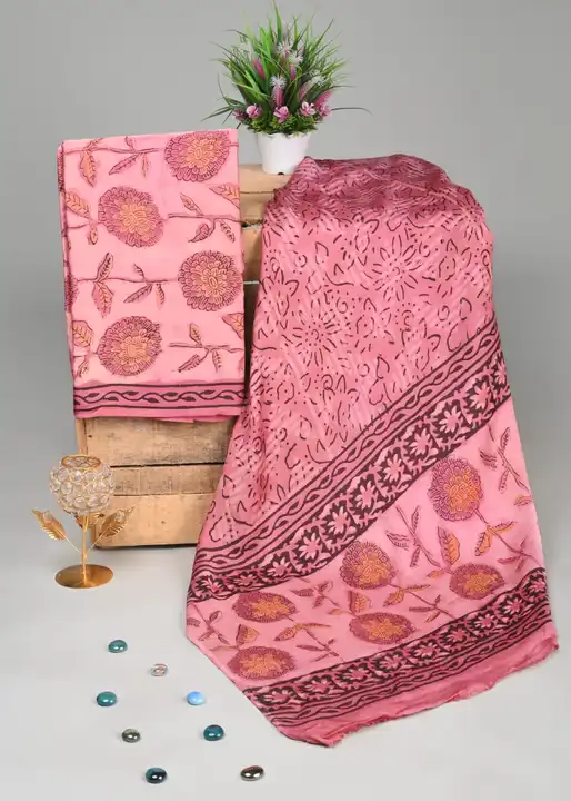 Vanaspati Ajrakh hand block printed Modal Silk suits

Top = 2.5 mtr  dupatta = 2.5 mtr uploaded by business on 4/5/2023