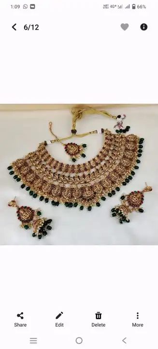 Premium necklace set uploaded by Dhan Laxmi art on 4/5/2023
