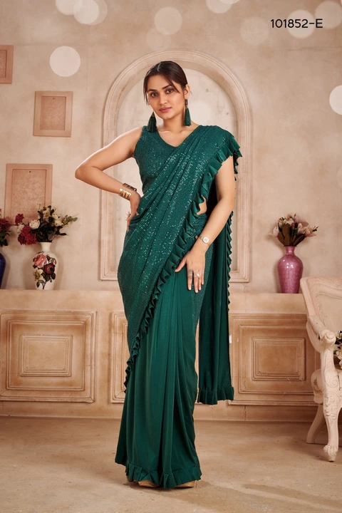 *READYMADE SAREES*

*DESIGN*  101852

*BLOUSE*  EXQUISITE SEQUIN WORK 

*SAREE* IMPORTED FABRIC WITH uploaded by Aanvi fab on 4/5/2023
