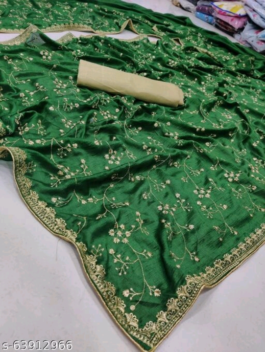 Vichitra silk saree fancy work uploaded by Vaiko on 4/5/2023