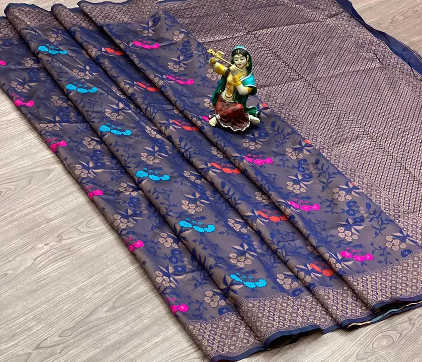 Zari Weaving Jacquard Saree With Reach Pallu And Beautiful Weaving Blouse  uploaded by DHANANJAY CREATION  on 4/5/2023