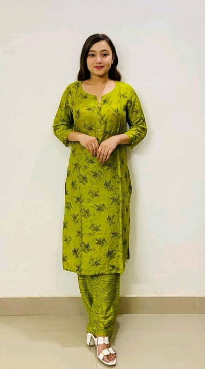 Kurti and pant set uploaded by Fashionista Store  on 5/26/2024