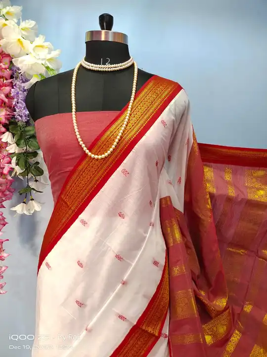 Cotton gadwal uploaded by Handloom saree house on 4/5/2023