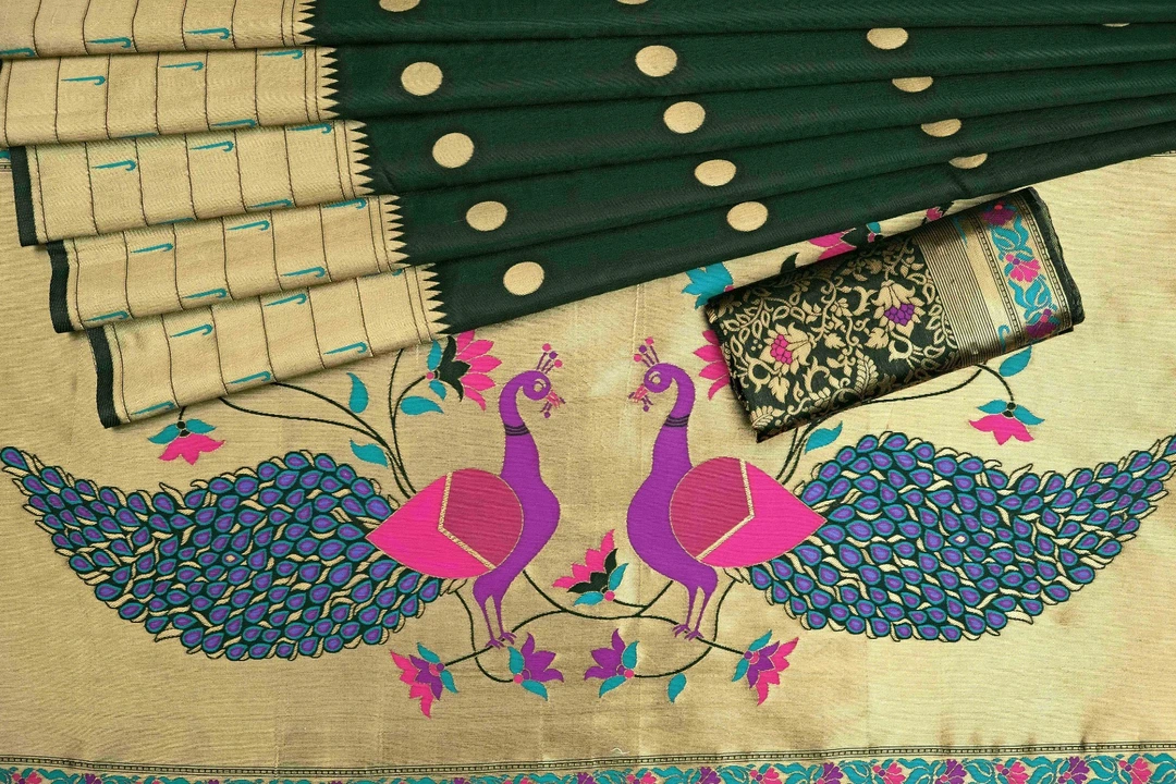 Beutiful banarasi silk saree with blouse piece  uploaded by Dhananjay Creations Pvt Ltd. on 4/5/2023