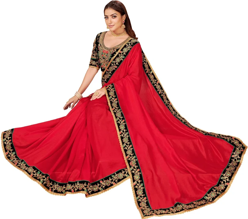 Royal red trending saree uploaded by business on 4/5/2023