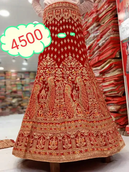 Hey look and bridal  lengha uploaded by Poorabiya collection on 4/5/2023