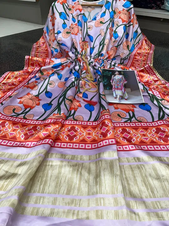 *Exclusive Kaftan*

🔥 Fabric Details 
  Kaftan: satin
With digital print with dori Zumka 

🌟 Size  uploaded by MARWAR FASHION  on 4/5/2023