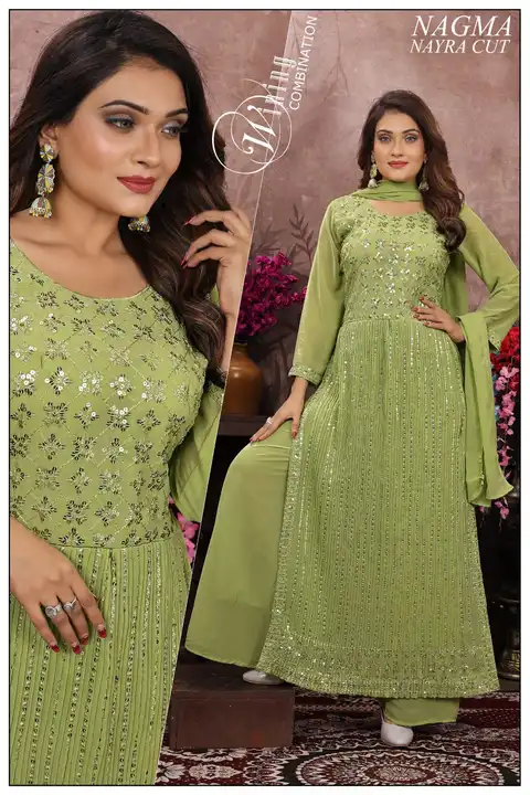 3 pcs naira jorjet sets heavy fancy work designer All readymate items availble  uploaded by Radha Creation , Maira sales for Readymade items on 4/5/2023
