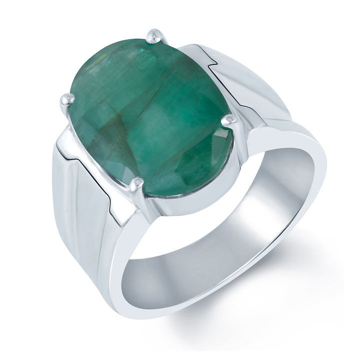 Emerald Silver Ring (Panna)  uploaded by Kundali Gems  on 3/3/2021