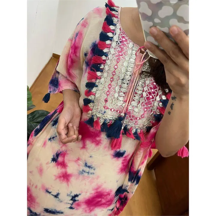 *NEW IN TRENDING WE ARE PRESENTING THE PRINT WITH CORDING EMBROIDERY WORK KAFTAN WITH PLAZZO* uploaded by NIVA CREATION on 4/5/2023