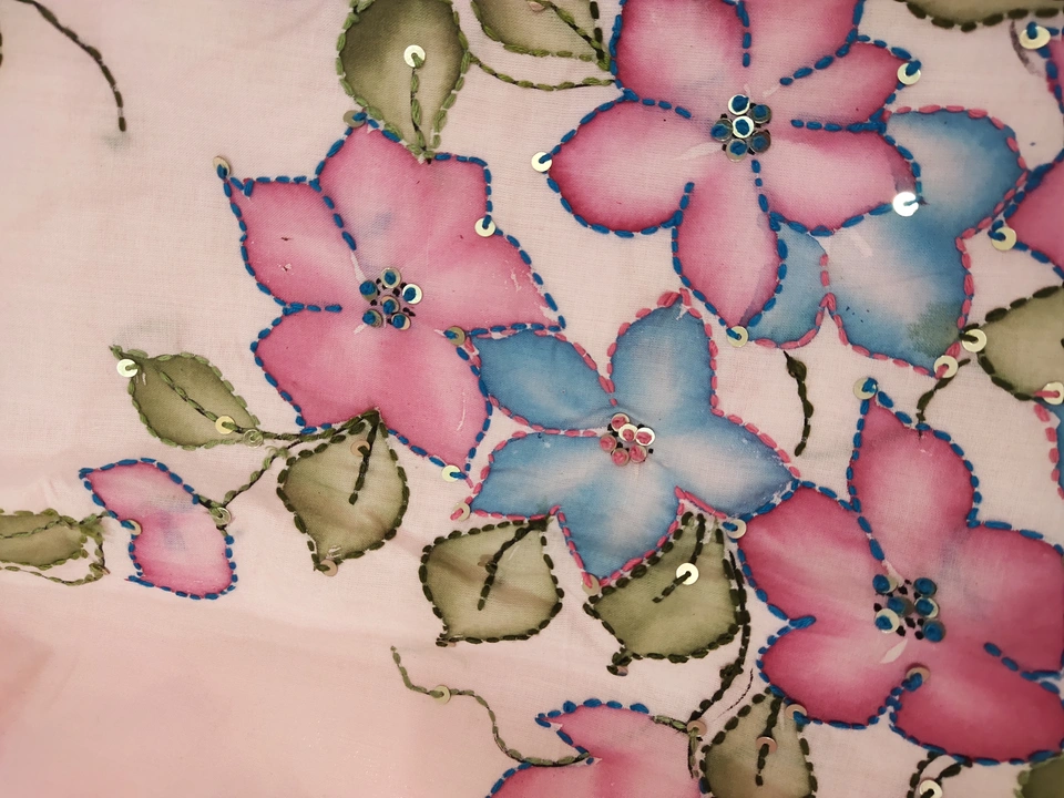 Hand paint sequence work embroidery, cotton fabric long kurti uploaded by RISE UP on 4/5/2023