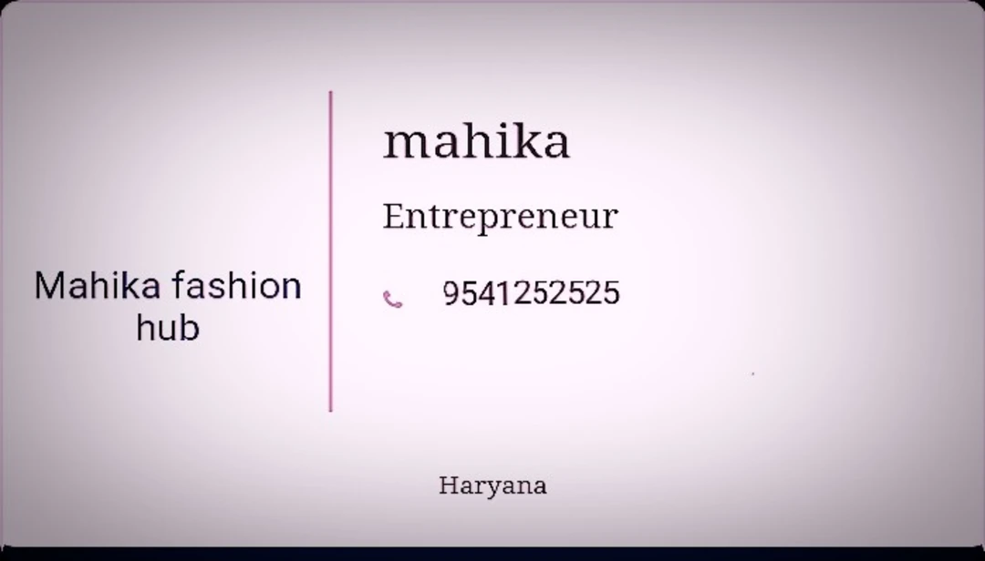 Visiting card store images of Mahika.fashion.hab