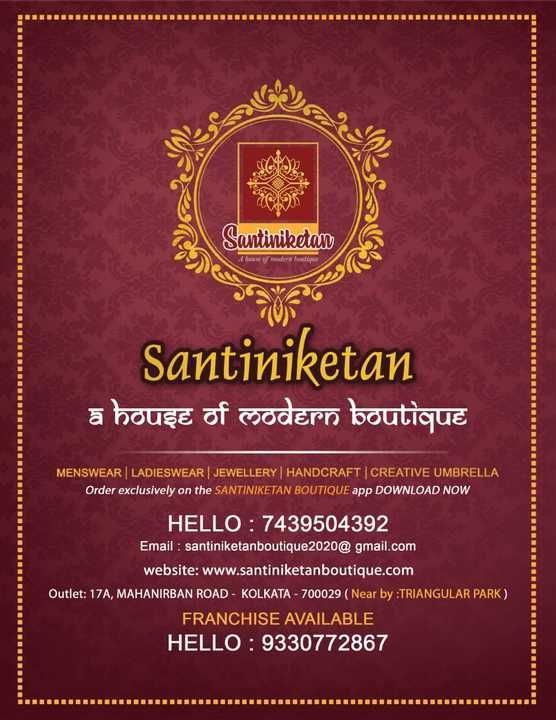 Ad uploaded by SANTINIKETAN BOUTIQUE COLLECTION on 3/3/2021