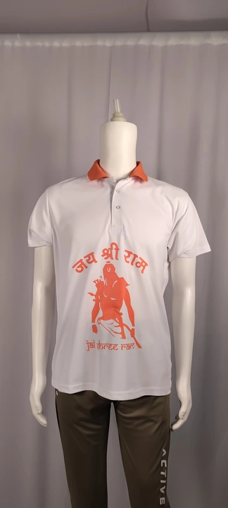 Jai Shree Ram Collar Neck T-shirts Premium uploaded by Tip Top Printing and Clothing on 4/5/2023