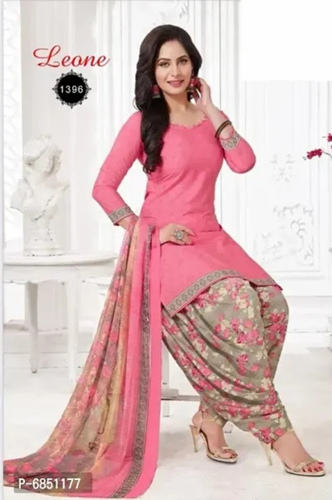 Multicolored Crepe Dress Material with Dupatta uploaded by Shreeji New Fashion on 4/5/2023
