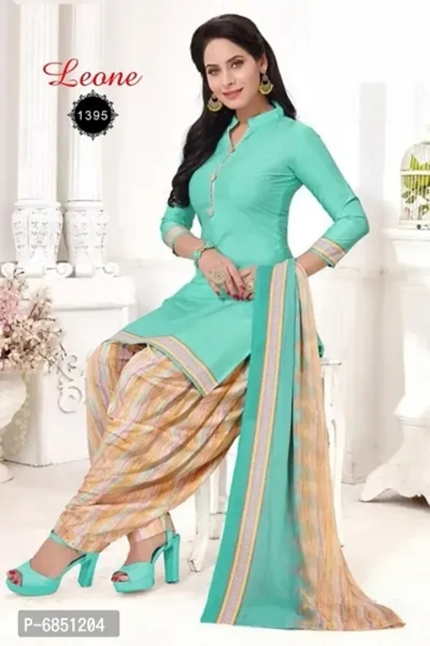 Multicolored Crepe Dress Material with Dupatta uploaded by Shreeji New Fashion on 4/5/2023