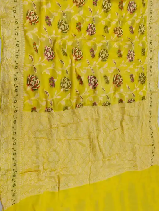 Banarasi pure chiffon tilffi meena jaal Sarees  uploaded by Bs_textiles7 on 4/5/2023