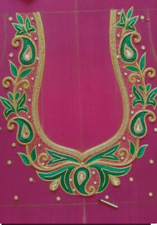 Post image Hand embroidery blouse design