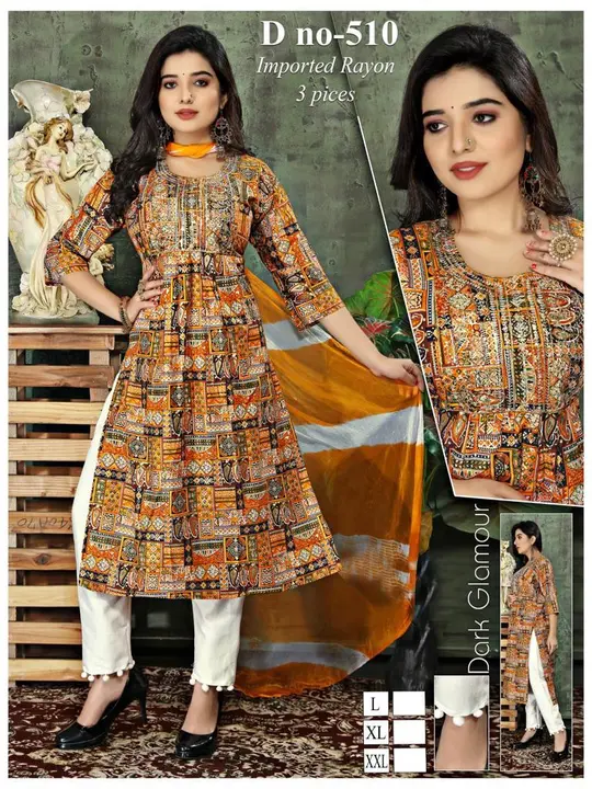 Nyra Pant Suit with Dupatta  uploaded by Amrapur Creation on 5/31/2024