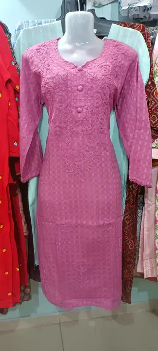 Luchnawi kurti cotton  uploaded by Arshiya fashion Ledis suit on 4/5/2023