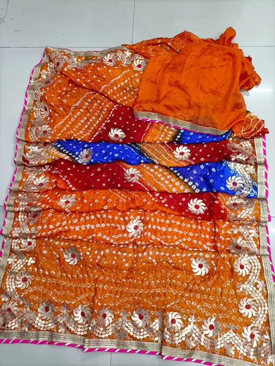 Full stock reday 
😍😍 *NEW LAUNCHED MULTI BANDHANI SPECIAL*😍😍

💃🏻 Special Fancy Colour Matching uploaded by Gotapatti manufacturer on 4/5/2023