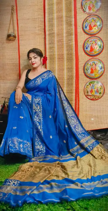 Handloom khadi cotton saree with blouse pieces  uploaded by Sujata saree cantre on 4/6/2023