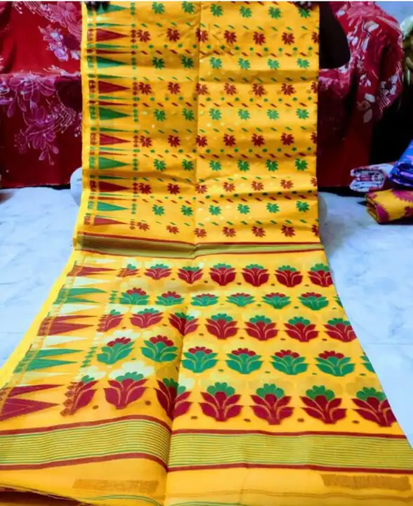 Full jhara hard dhakay jamdani,fabric- cotton silk, bp not available  uploaded by Sujata saree cantre on 4/6/2023