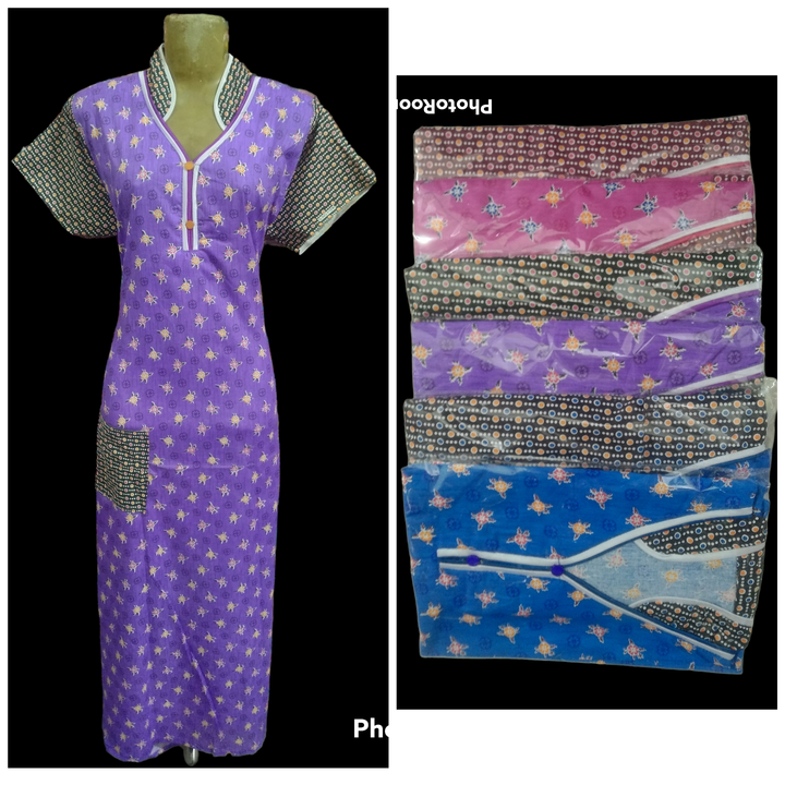 PAPER COTTON CHINESE COLOR NIGHTY  uploaded by MANISHA GARMENTS on 4/6/2023
