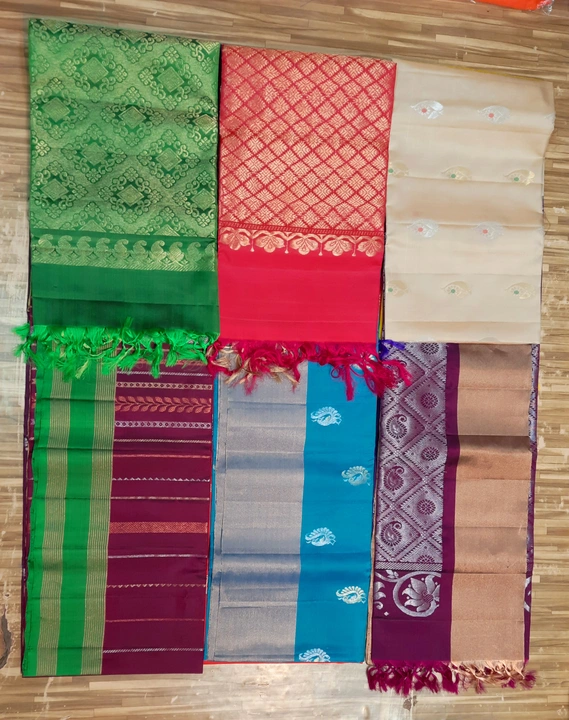 Kanjeevaram pattu handloom silk sarees  uploaded by Sri radha krishna enterprises on 4/6/2023