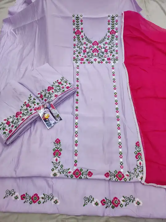 Masleen cotton suit masleen dupata  uploaded by Manish sales on 4/6/2023