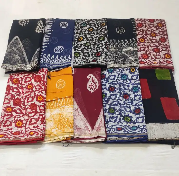 Chanderi Silk batik print saree uploaded by Royal_Elegance_Saree on 4/6/2023