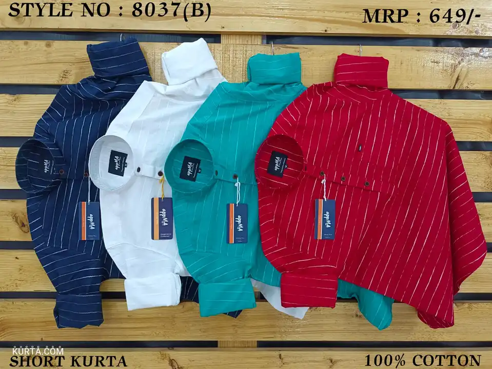 Men's cotton short kurta  uploaded by Mohan apparels on 4/6/2023