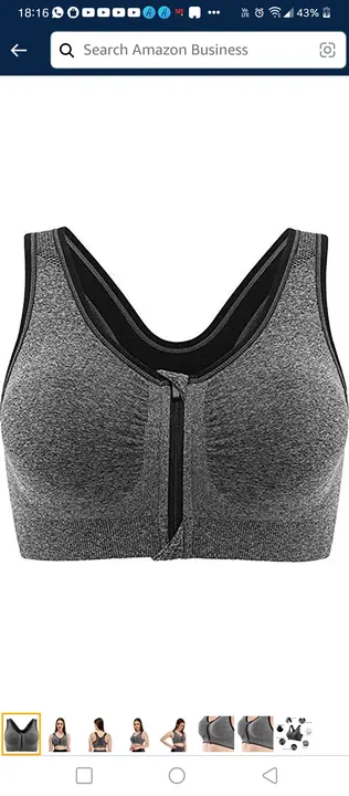 Post image I want 11-50 pieces of Sports bra with front zip at a total order value of 5000. Please send me price if you have this available.