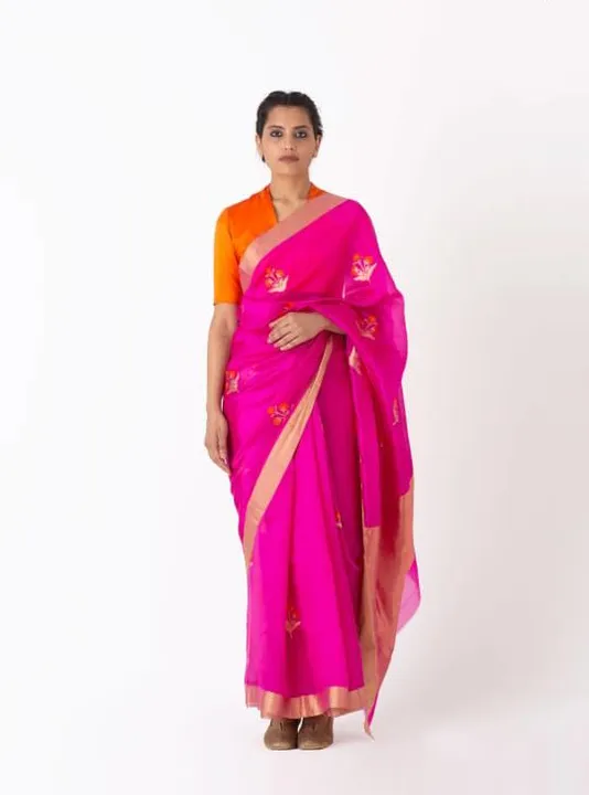 CHANDERI traditional handwoven pattu silk saree  uploaded by WEAVER'S ORIGIN silk and Sarees on 4/6/2023