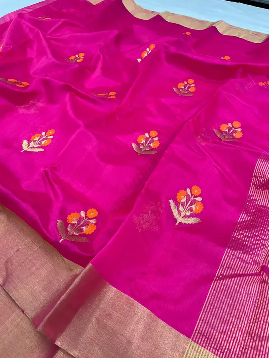 CHANDERI traditional handwoven pattu silk saree  uploaded by WEAVER'S ORIGIN silk and Sarees on 4/6/2023