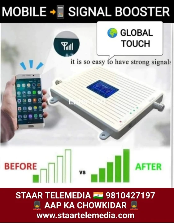 Visiting card store images of STAAR TELEMEDIA & SECURITECH 🇮🇳
