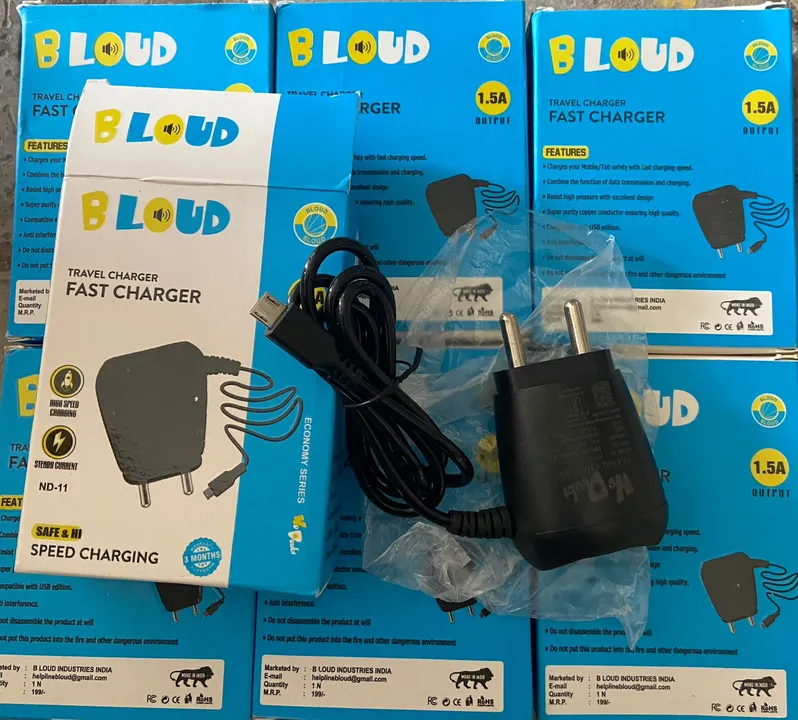 BLOUD CHARGER 1.5 AMP 5WAT OUT PUT uploaded by Sachin Mobile Accessories Wholesale  on 4/6/2023