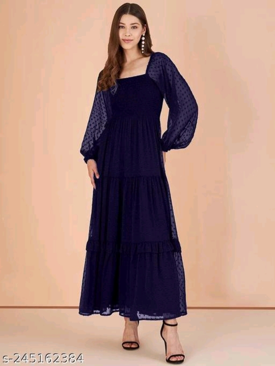 Maxi Length Dress Navy Blue uploaded by business on 4/6/2023