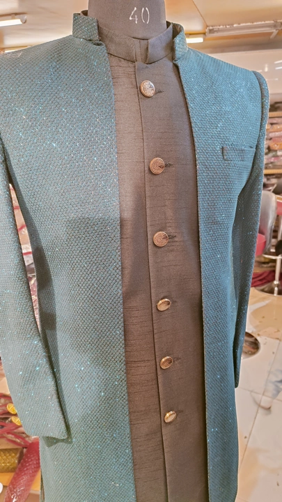 Sherwani jacket 3 pes uploaded by Anam& Anabia collection on 5/30/2024