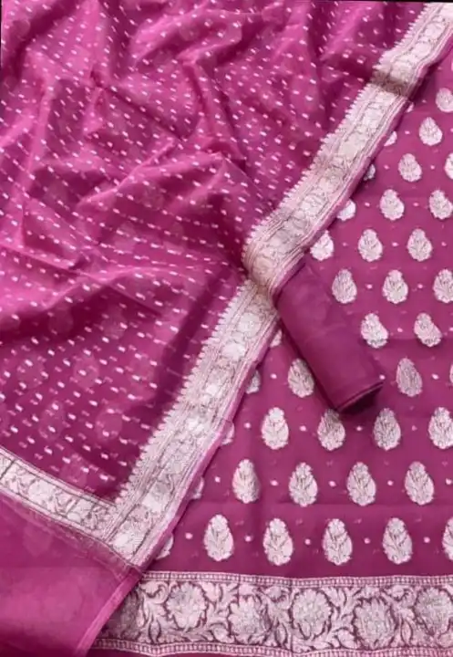 Banarasi khaddi chiffon jorjet Suits uploaded by business on 4/6/2023