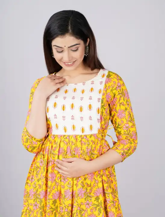 Cotton feeding gown uploaded by Kurti pant dupatta on 4/7/2023