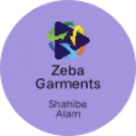 Business logo of Zeba garments