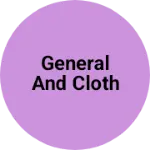 Business logo of General and cloth