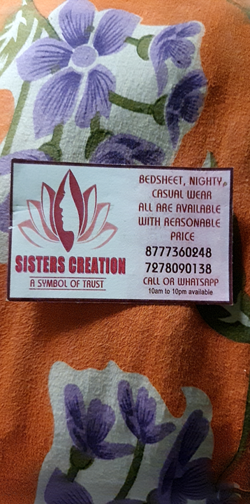 Visiting card store images of Sisters Creation
