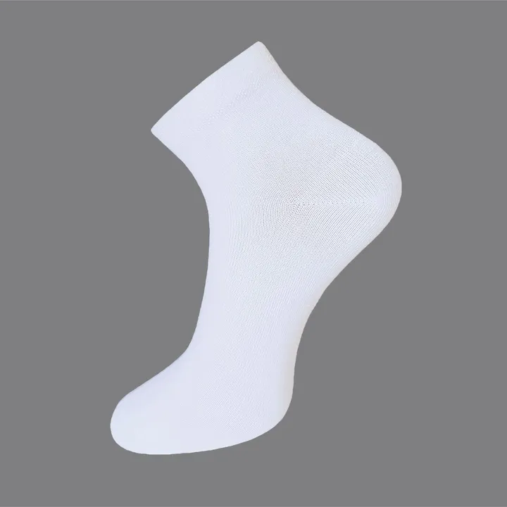 Ankle socks white uploaded by Mahadevkrupa Texknit  LLP on 4/7/2023