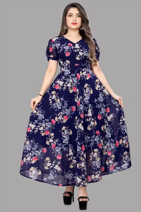 Printed gowns  uploaded by Fatema Fashion on 4/7/2023