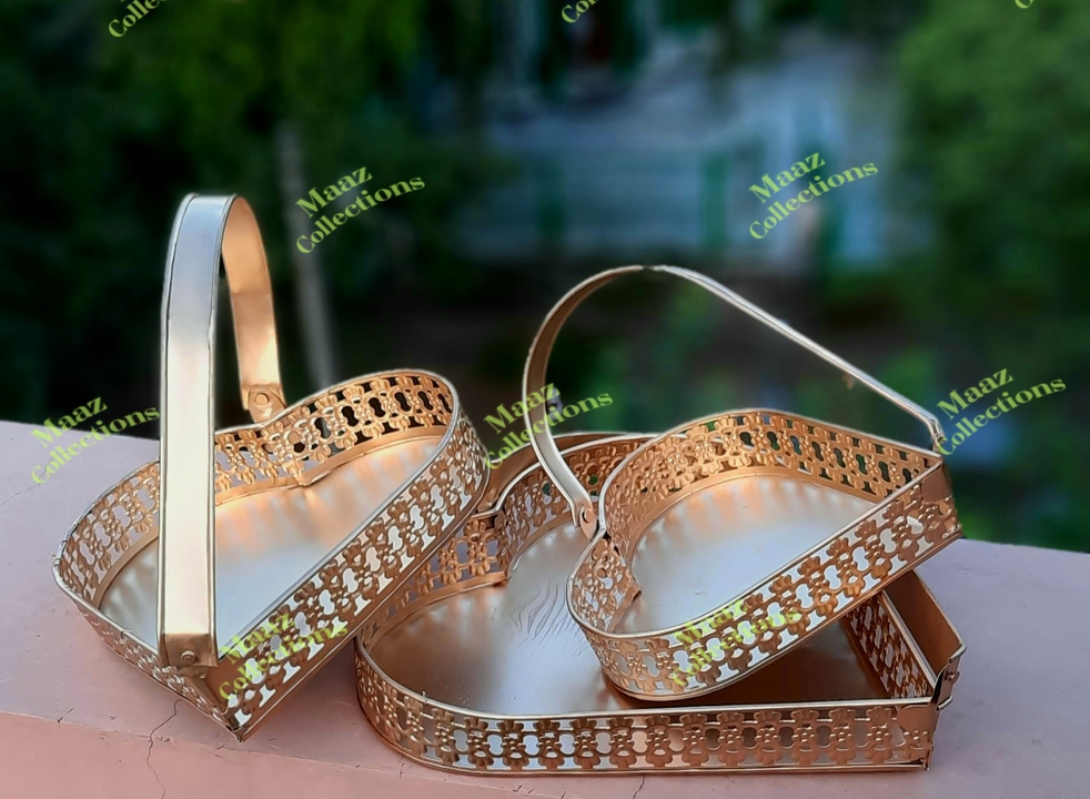 Gift Hamper Basket / metal gift basket / chocolate packeging basket uploaded by MAAZ COLLECTIONS  on 4/7/2023